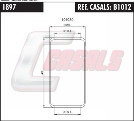 Casals B1012 - Bellow, air suspension autospares.lv