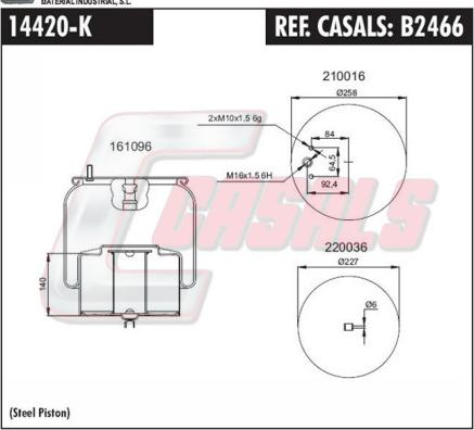 Casals B2466 - Bellow, air suspension autospares.lv