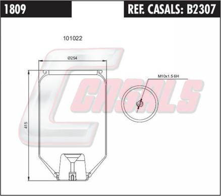 Casals B2307 - Bellow, air suspension autospares.lv