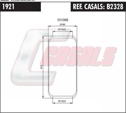 Casals B2328 - Bellow, air suspension autospares.lv