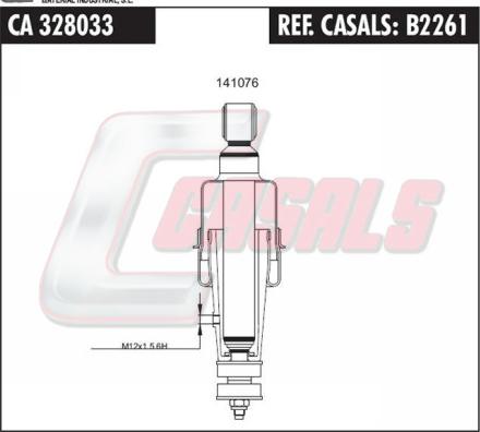 Casals B2261 - Shock Absorber, cab suspension autospares.lv