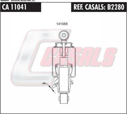 Casals B2280 - Shock Absorber, cab suspension autospares.lv