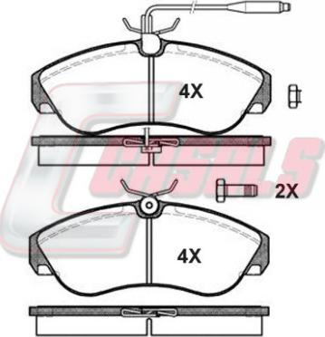 Casals BKM968 - Brake Pad Set, disc brake autospares.lv