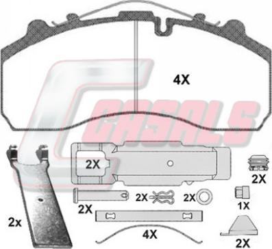 Casals BKM988 - Brake Pad Set, disc brake autospares.lv