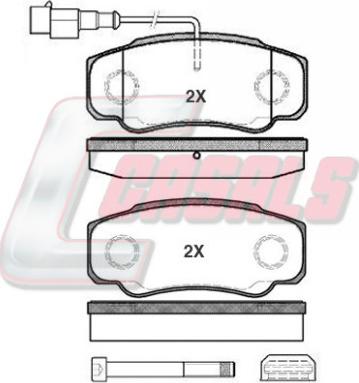 Casals BKM921 - Brake Pad Set, disc brake autospares.lv