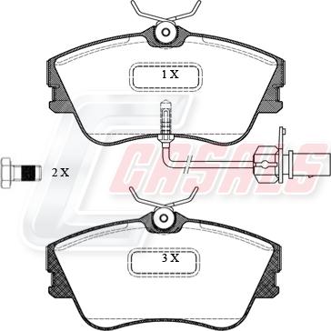 Casals BKM970 - Brake Pad Set, disc brake autospares.lv