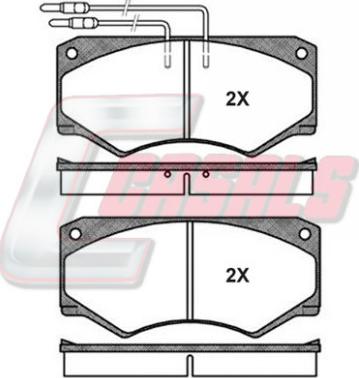 Casals BKM492 - Brake Pad Set, disc brake autospares.lv