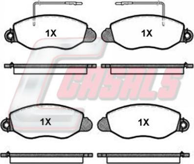 Casals BKM432 - Brake Pad Set, disc brake autospares.lv