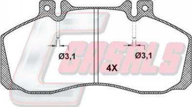 Casals BKM501 - Brake Pad Set, disc brake autospares.lv