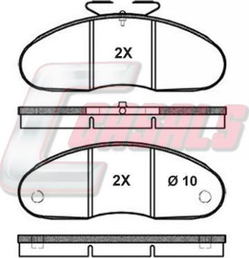 Casals BKM627 - Brake Pad Set, disc brake autospares.lv