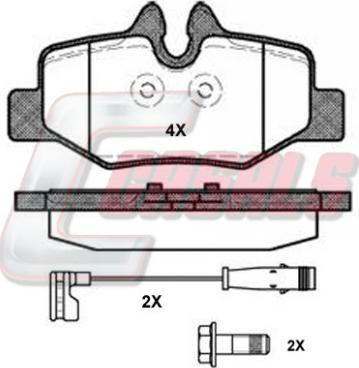 Casals BKM003 - Brake Pad Set, disc brake autospares.lv