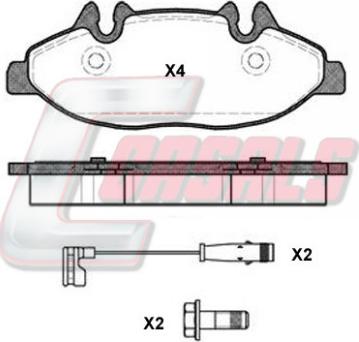 Casals BKM002 - Brake Pad Set, disc brake autospares.lv