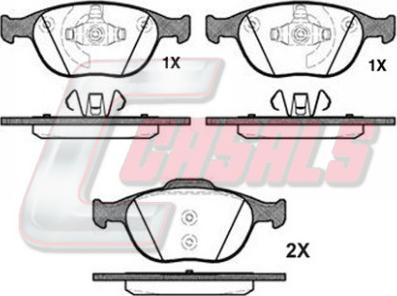 Casals BKM1444 - Brake Pad Set, disc brake autospares.lv