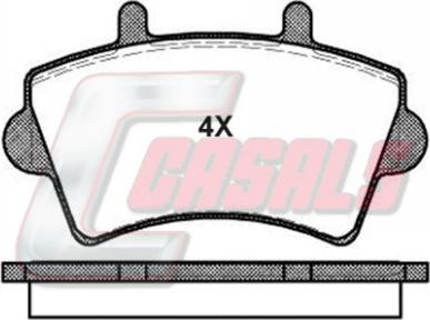 Casals BKM1452 - Brake Pad Set, disc brake autospares.lv