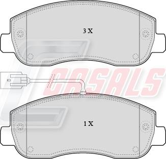 Casals BKM147 - Brake Pad Set, disc brake autospares.lv