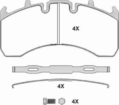 Casals BKM1624 - Brake Pad Set, disc brake autospares.lv