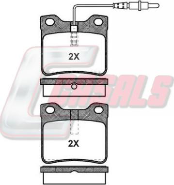 Casals BKM1044 - Brake Pad Set, disc brake autospares.lv