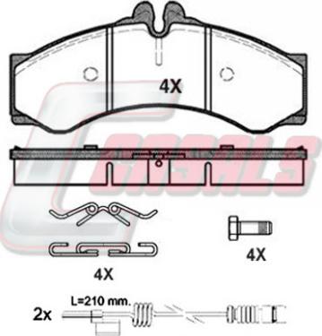 Casals BKM1043 - Brake Pad Set, disc brake autospares.lv
