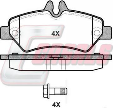 Casals BKM116 - Brake Pad Set, disc brake autospares.lv