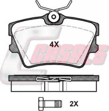 Casals BKM1132 - Brake Pad Set, disc brake autospares.lv