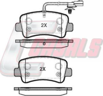 Casals BKM112 - Brake Pad Set, disc brake autospares.lv