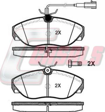 Casals BKM1396 - Brake Pad Set, disc brake autospares.lv