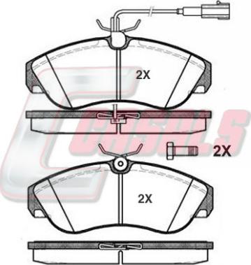 Casals BKM1397 - Brake Pad Set, disc brake autospares.lv