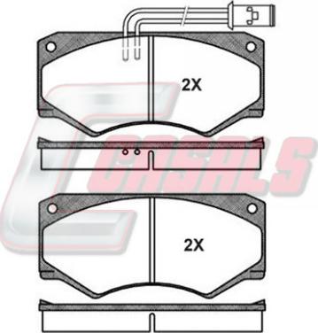 Casals BKM1351 - Brake Pad Set, disc brake autospares.lv