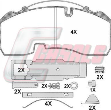 FTE 9500232 - Brake Pad Set, disc brake autospares.lv