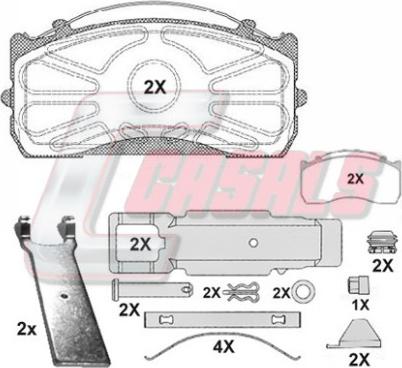 Casals BKM1277 - Brake Pad Set, disc brake autospares.lv