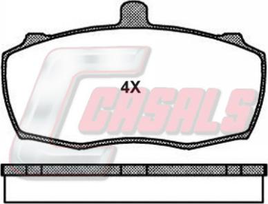 Casals BKM836 - Brake Pad Set, disc brake autospares.lv