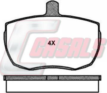 Casals BKM829 - Brake Pad Set, disc brake autospares.lv