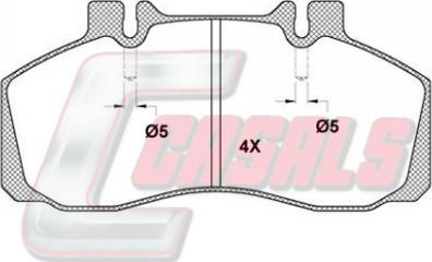 Casals BKM879 - Brake Pad Set, disc brake autospares.lv