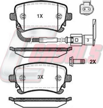 Casals BKM326 - Brake Pad Set, disc brake autospares.lv