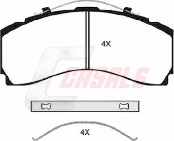 Casals BKM246 - Brake Pad Set, disc brake autospares.lv