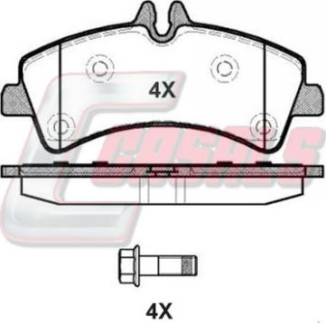 Casals BKM217 - Brake Pad Set, disc brake autospares.lv