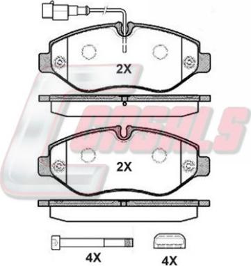 Casals BKM229 - Brake Pad Set, disc brake autospares.lv