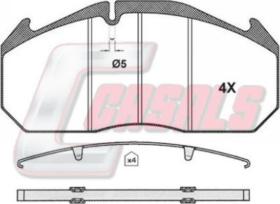 Casals BKM760 - Brake Pad Set, disc brake autospares.lv