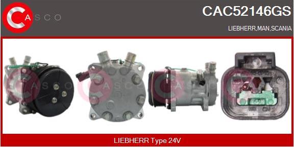 Casco CAC52146GS - Compressor, air conditioning autospares.lv