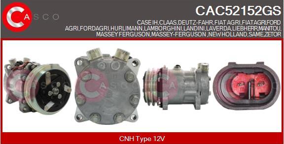 Casco CAC52152GS - Compressor, air conditioning autospares.lv