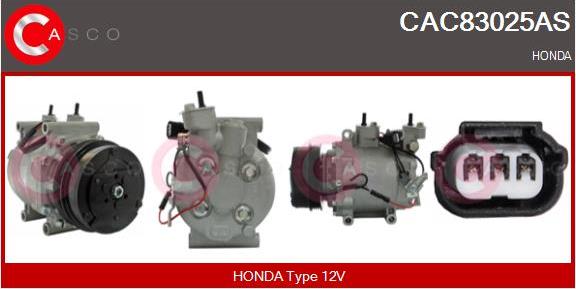 Casco CAC83025AS - Compressor, air conditioning autospares.lv