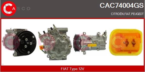 Casco CAC74004GS - Compressor, air conditioning autospares.lv