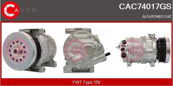 Casco CAC74017GS - Compressor, air conditioning autospares.lv