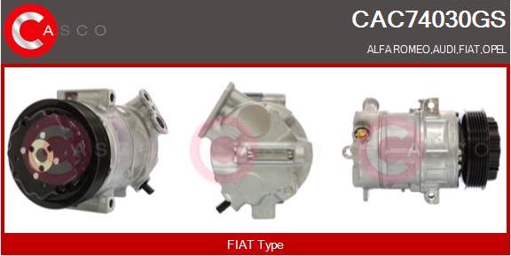 Casco CAC74030GS - Compressor, air conditioning autospares.lv