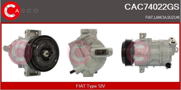 Casco CAC74022GS - Compressor, air conditioning autospares.lv