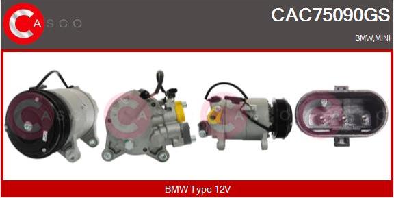 Casco CAC75090GS - Compressor, air conditioning autospares.lv