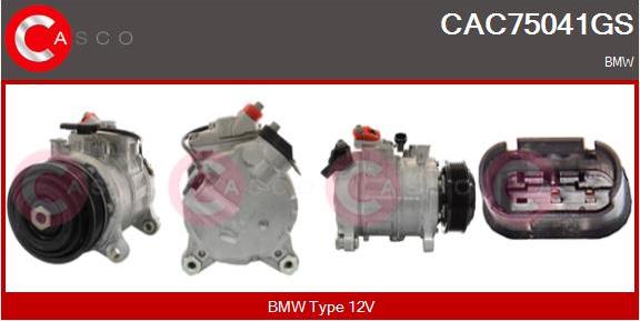 Casco CAC75041GS - Compressor, air conditioning autospares.lv