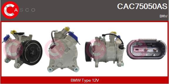 Casco CAC75050AS - Compressor, air conditioning autospares.lv