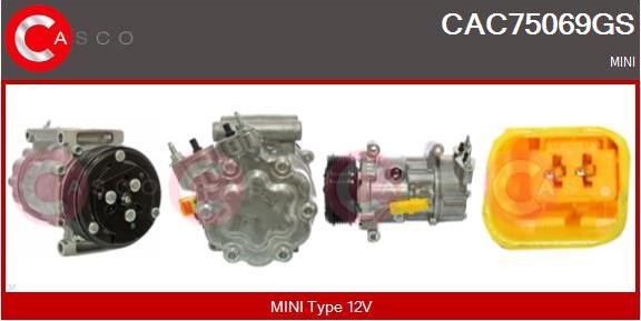 Casco CAC75069GS - Compressor, air conditioning autospares.lv