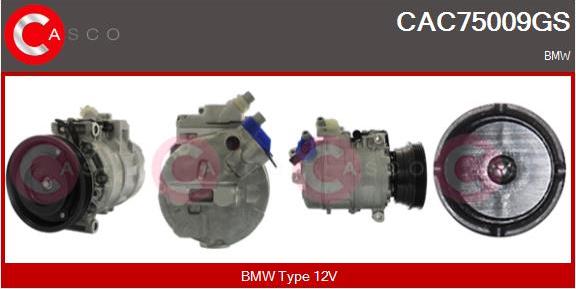 Casco CAC75009GS - Compressor, air conditioning autospares.lv